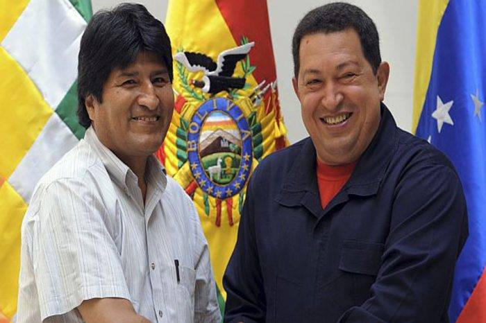 Evo Morales y Hugo Chavez