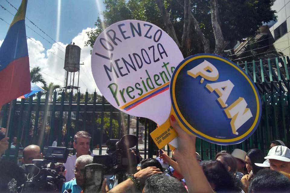 Marcha enero 2018 Lorenzo Mendoza elecciones presidenciales