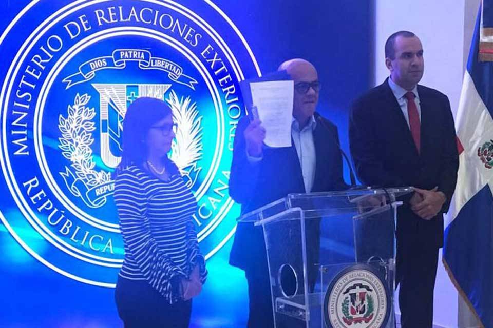 Jorge Rodríguez Delcy Rodríguez Negociación República Dominicana