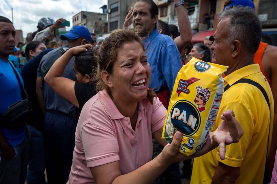 Protesta por escasez de alimentos
