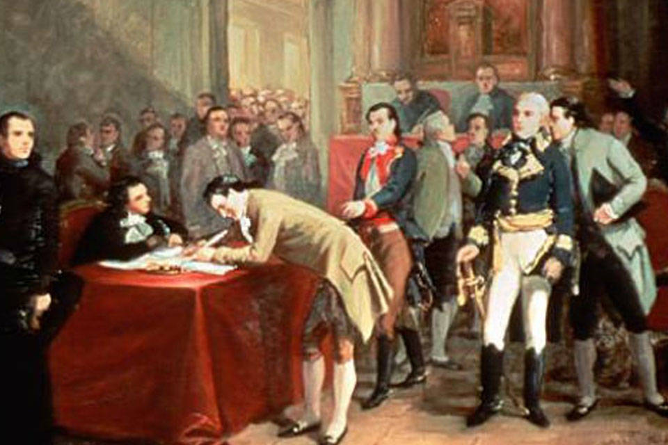 Firma del acta de independencia. Foto: Curiosidades