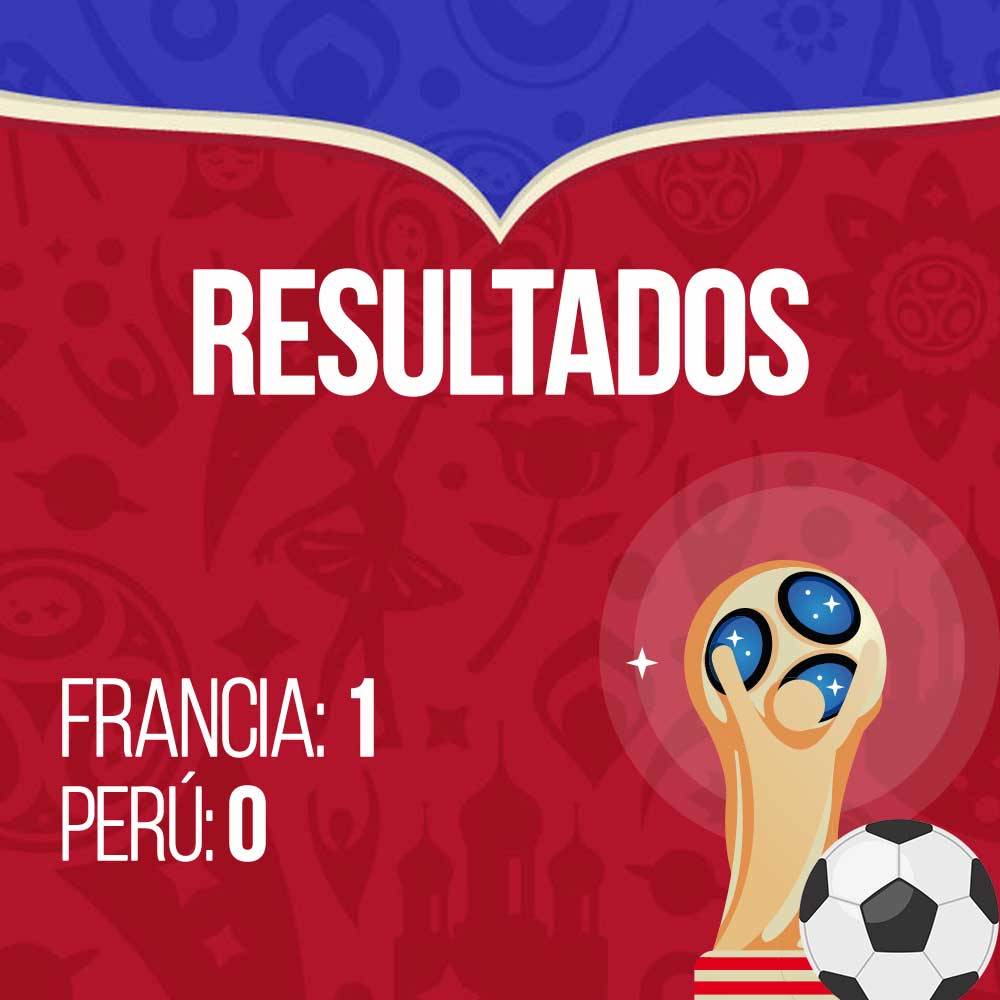 Resultados Francia vs Perú