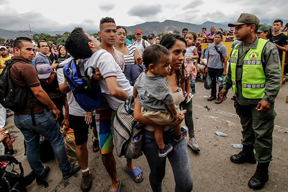 Venezolanos en Colombia frontera
