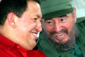 Hugo Chávez y Fidel Castro