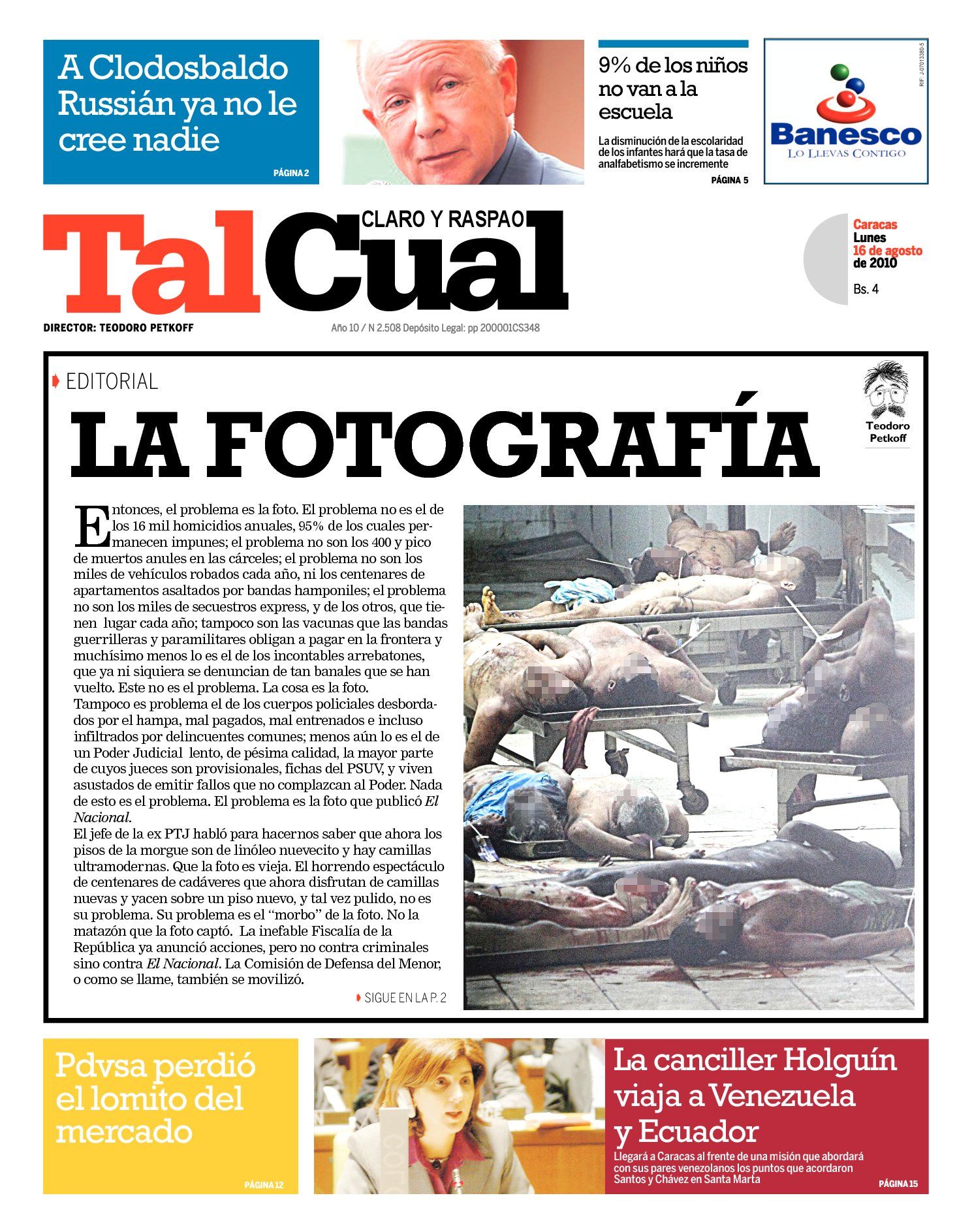 Editorial. La fotografía 