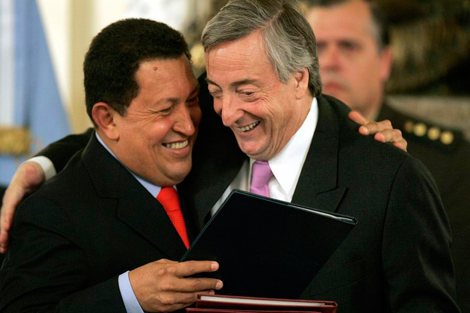 Nestor Kirchnner y Hugo Chávez