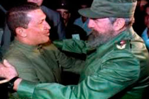 Hugo Chávez y Fidel Castro