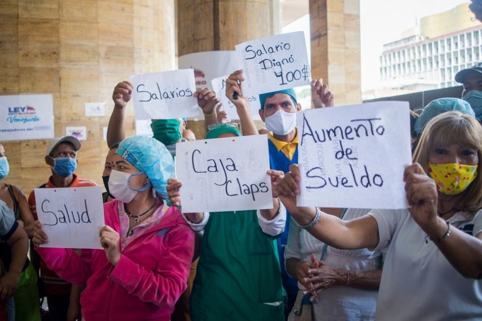 protesta trabajadores sanitarios