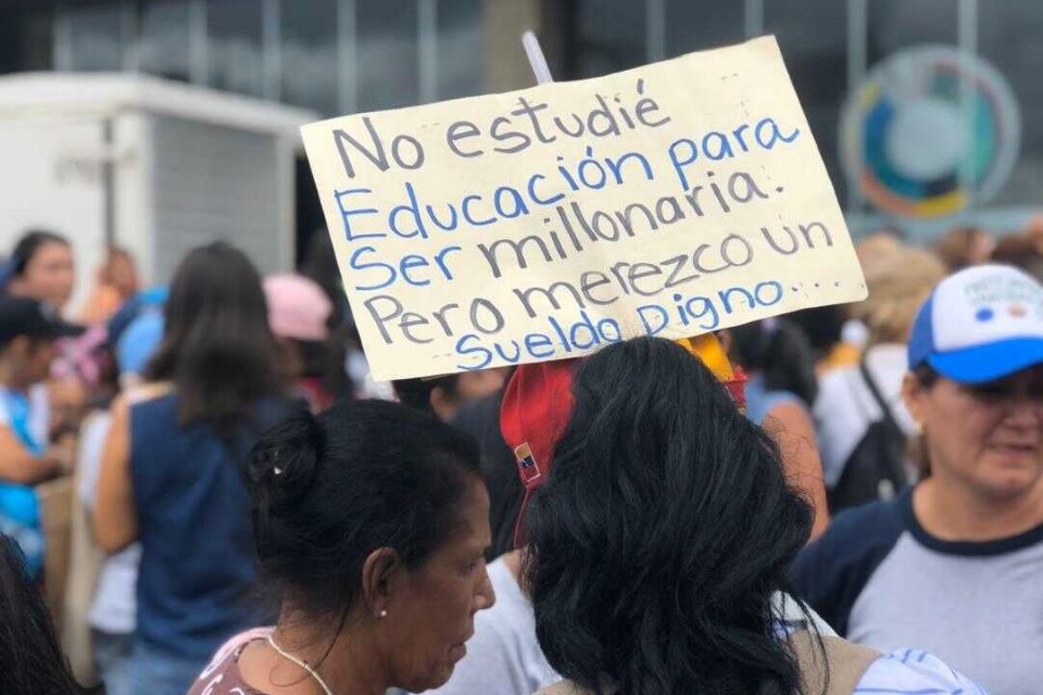 Protesta educadores