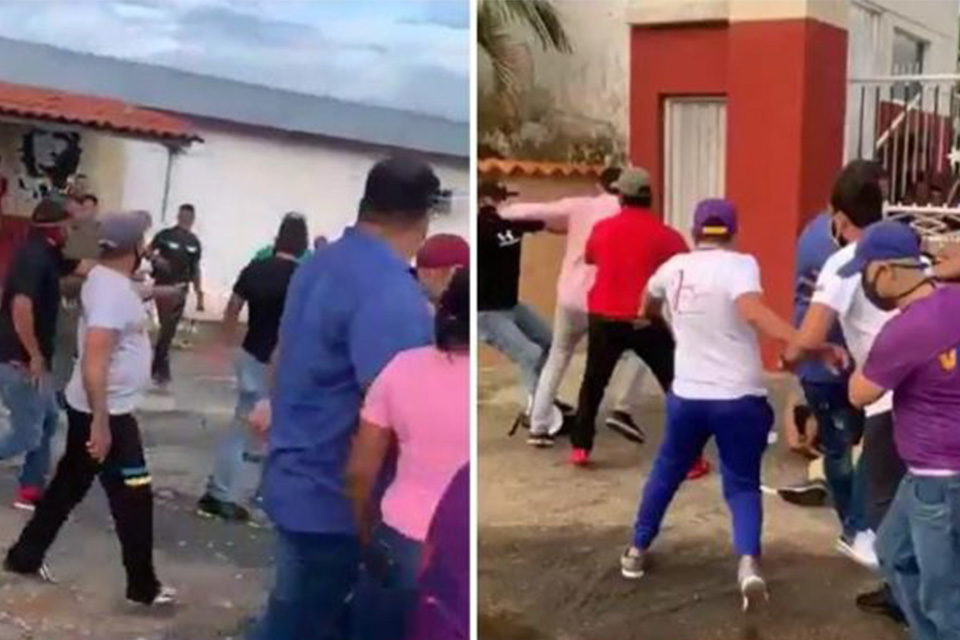 Chavistas golpes Barinas