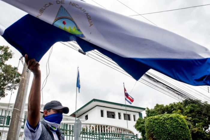 Nicaragua nicaragüenses bandera AFP VOA