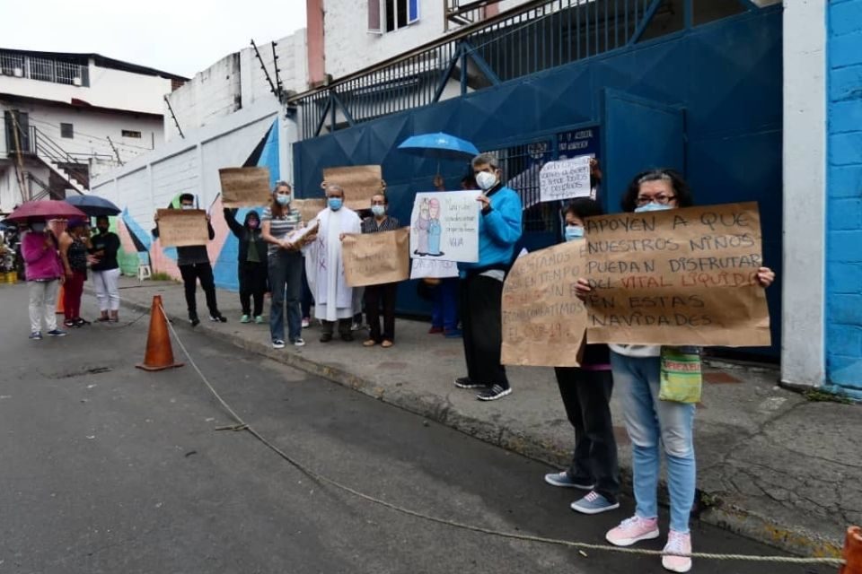 Protesta por agua en La Vega