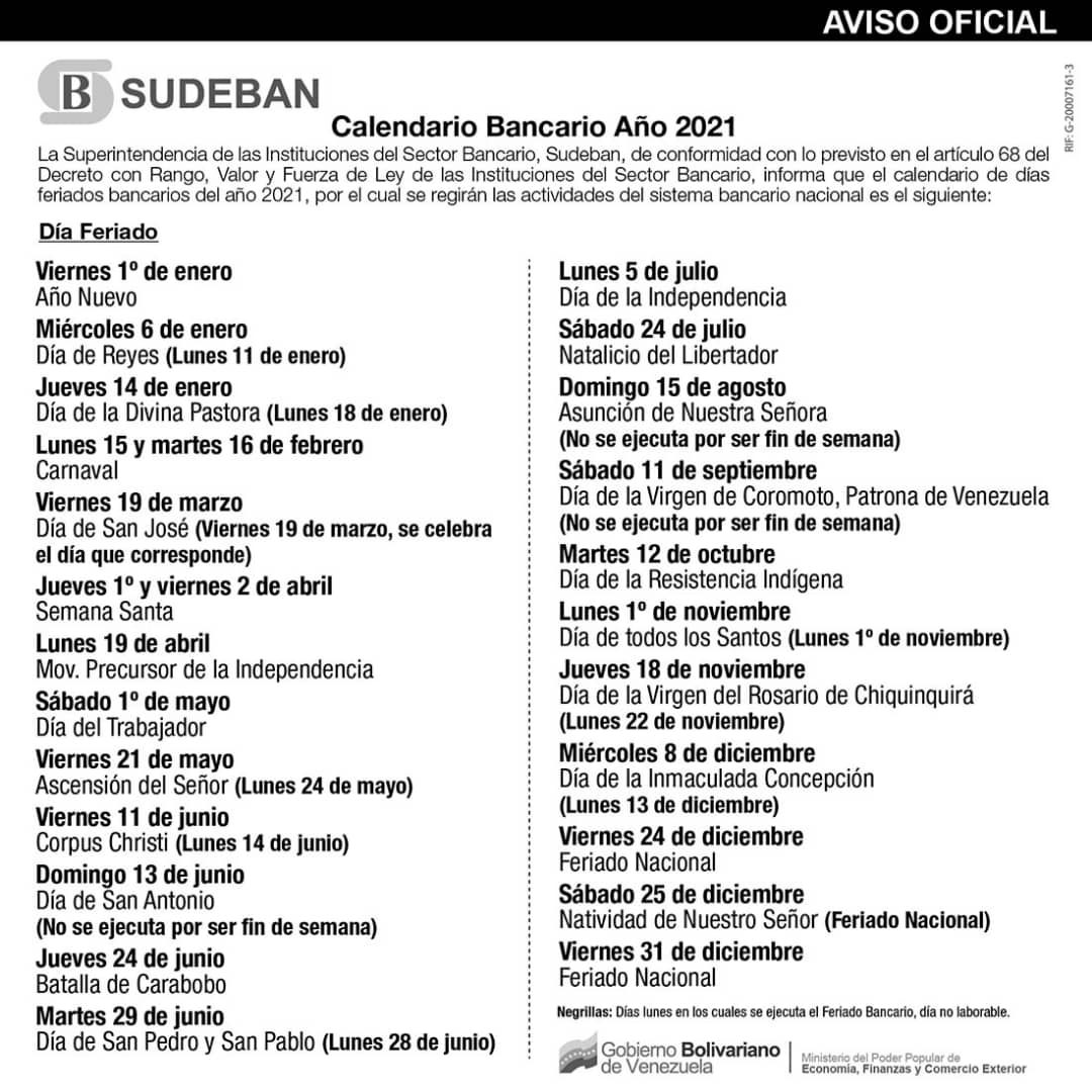Sudeban_feriados_bancarios_2021