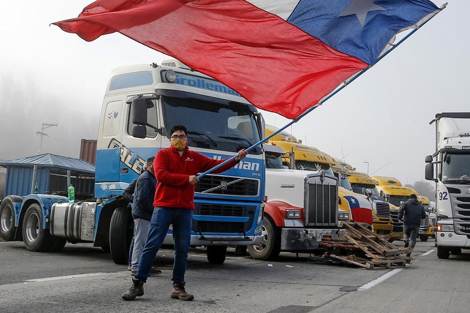 Paro de Camioneros en Chile