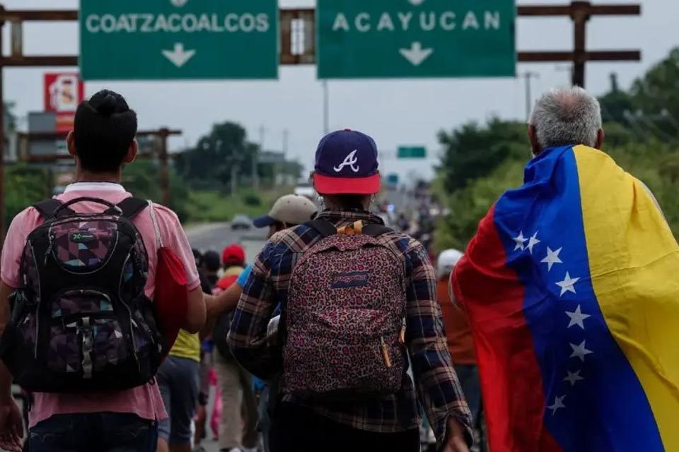 Caravana de migrantes venezolanos en México