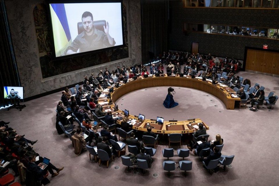 Zelenski Ucrania Consejo de Seguridad ONU Guyana