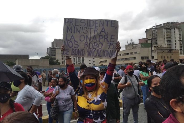 protesta maestros bono vacacional Onapre
