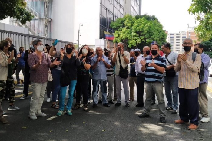 Protesta jubilados pdvsa pension caracas 25.08.2022