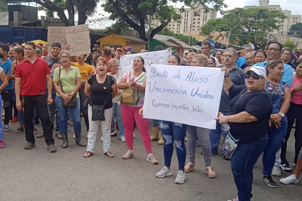 Protesta de comerciantes de Charallave
