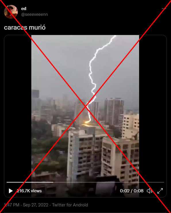 Espaja ¿el Video Viral Del Rayo Cayendo Sobre Un Edificio Fue Grabado En Caracas 