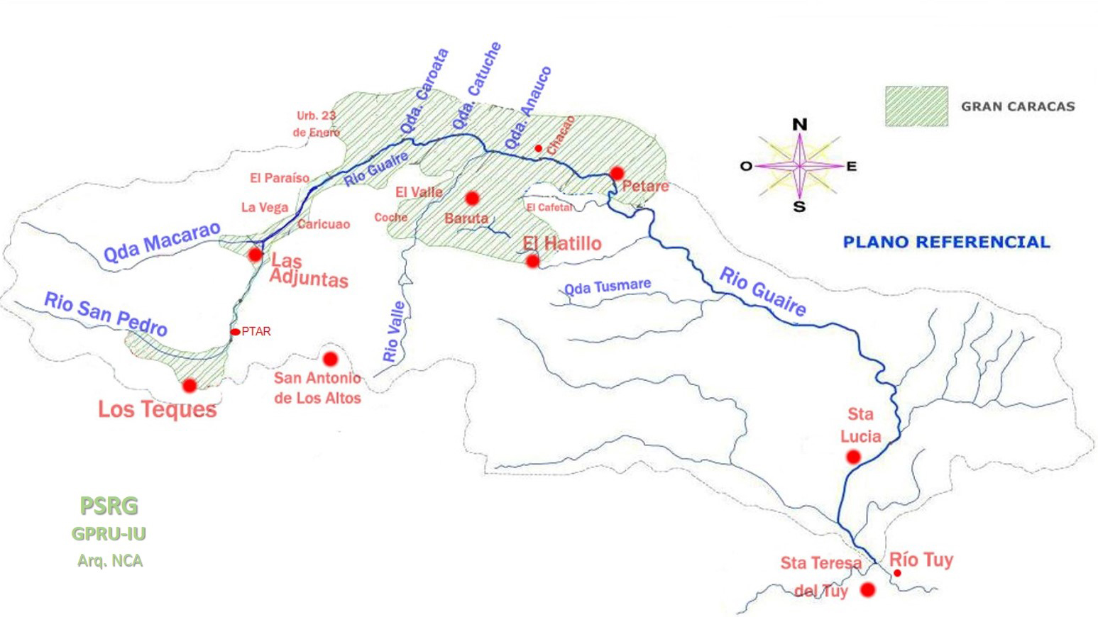 Plano río Guaire