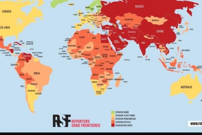 mapa mundi Reporteros sin Fronteras RSF RFI