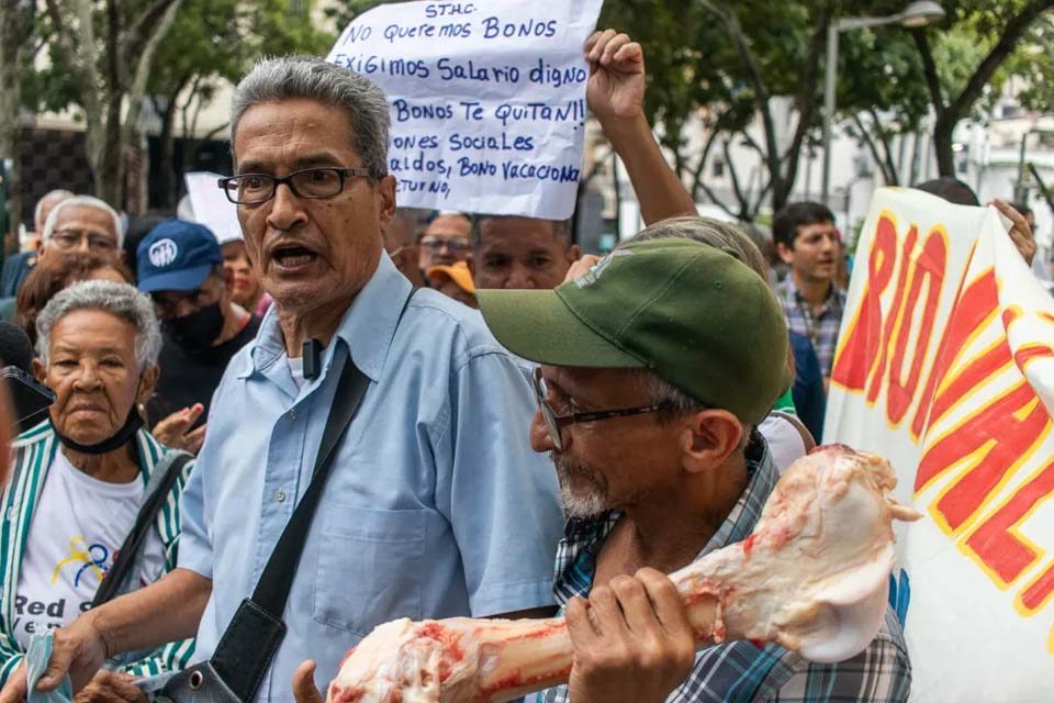 Protesta trabajadores activos, jubilados y pensionados 9/08/2023