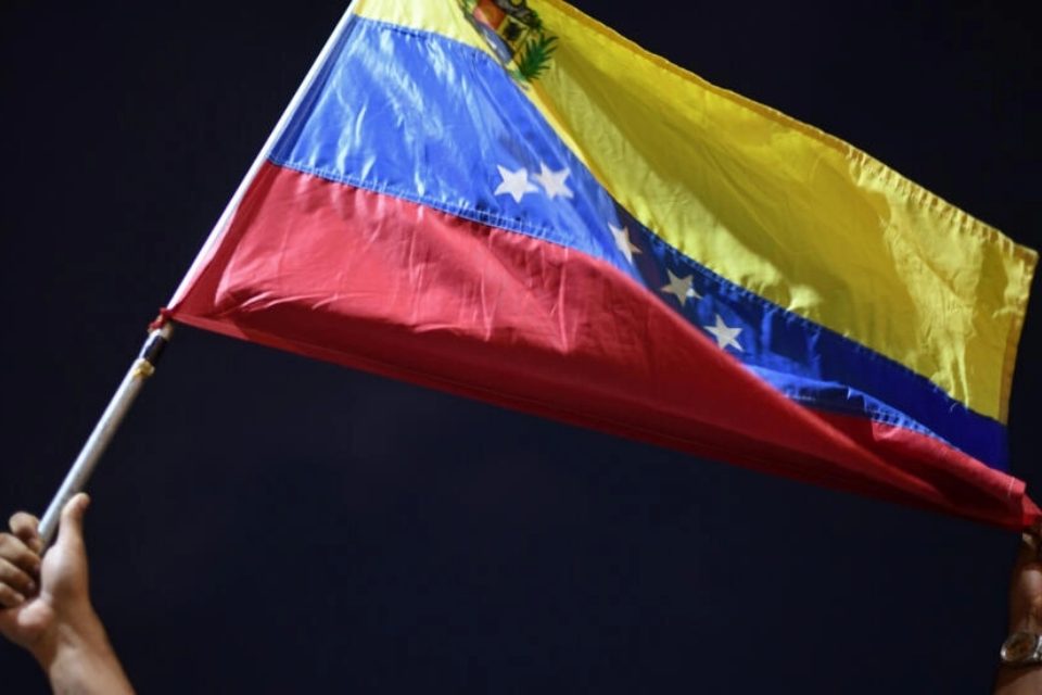 Bandera Venezuela Trinidad y Tobago talanquera