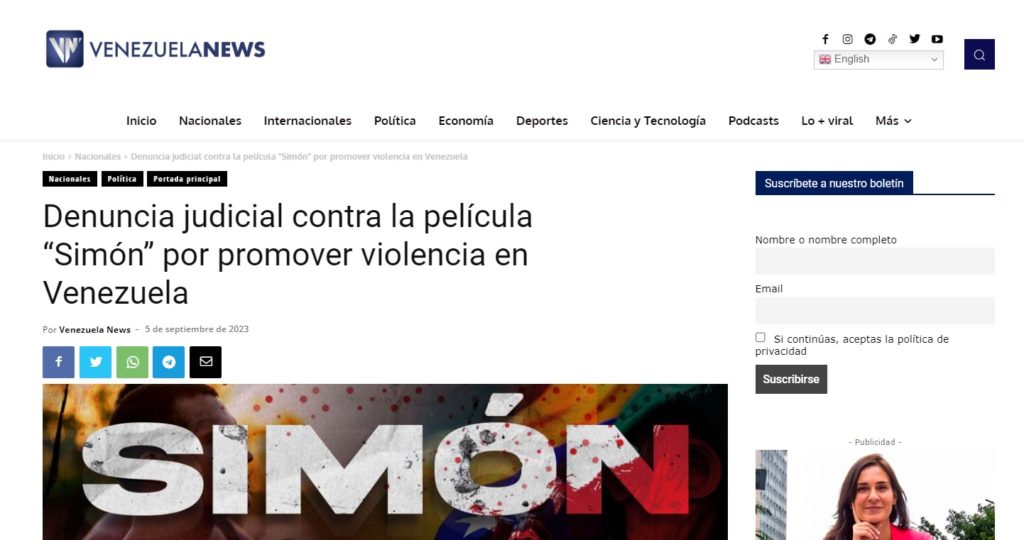 Captura Venezuela News Simón
