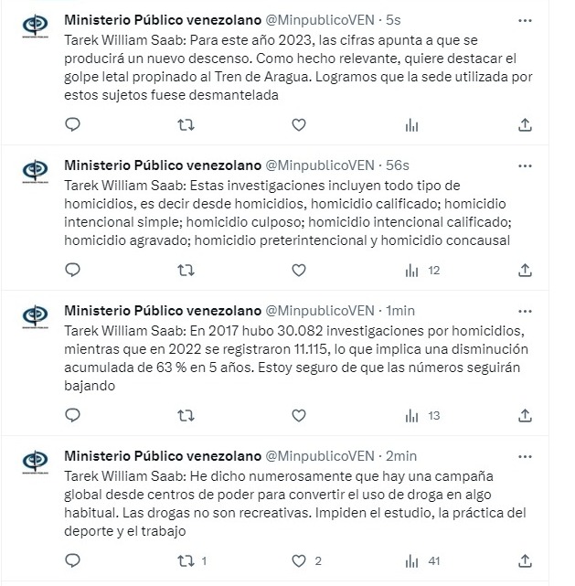 cifras Ministerio Público homicidios 27/09/2023