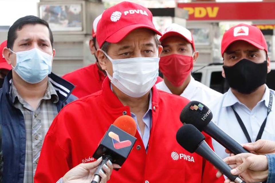 Marino Lugo a la izquierda del expresidente de Pdvsa, Asdrúbal Chávez. Año 2020. 