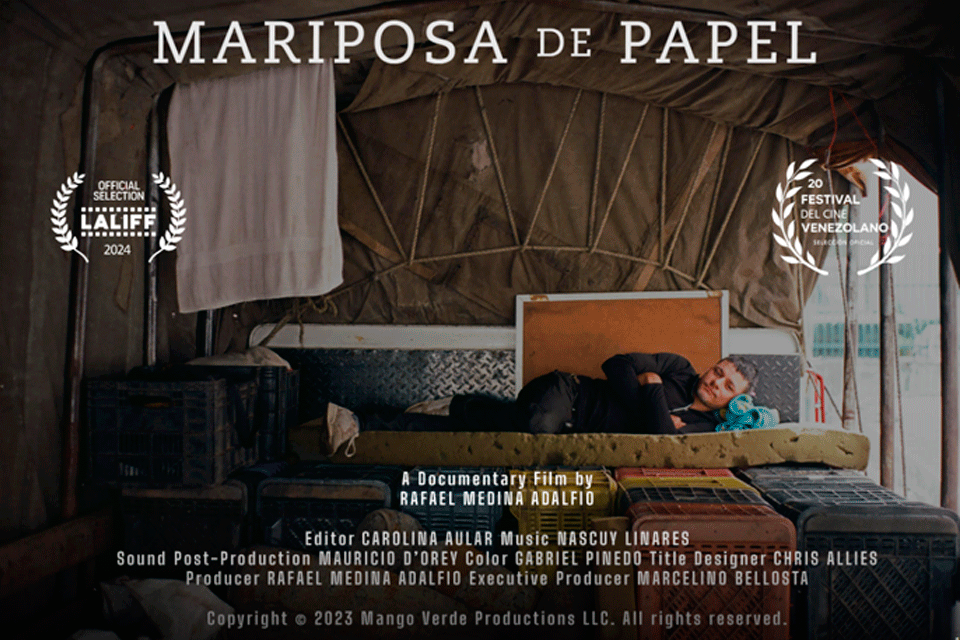 Rafael Medina Adalfio lleva su documental “Mariposa de papel” al Festival de Los Ángeles