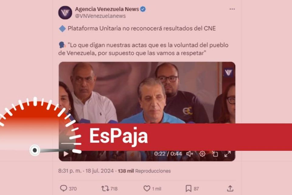 EsPaja plataforma unitaria CNE reconocimiento resultados