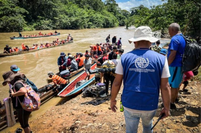 Migrantes cruzan el Darién para llegar a Panamá
