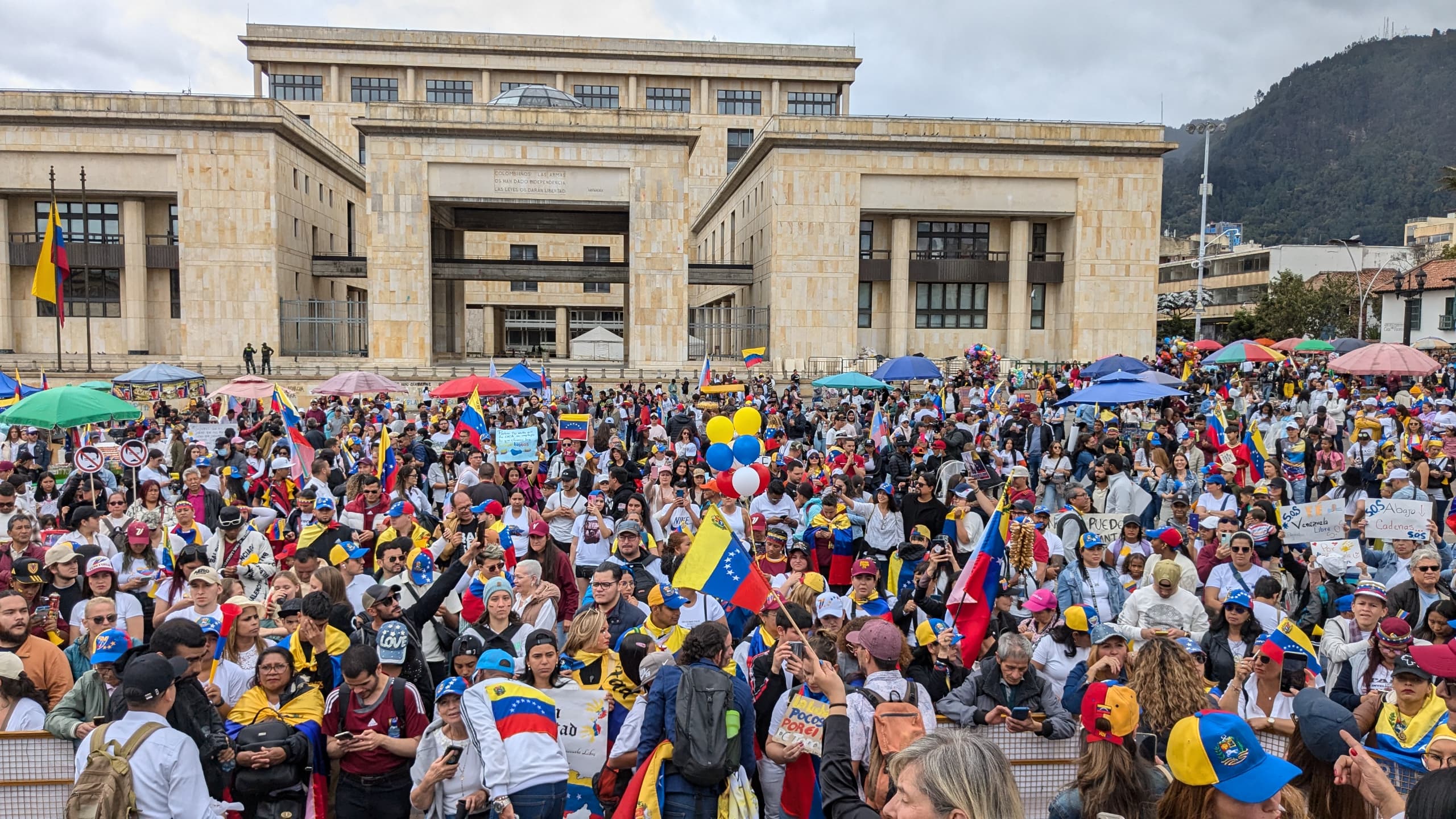 Bogotá concentración de venezolanos 