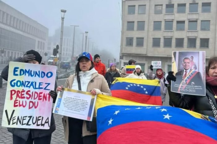 Venezolanos protestaron en Bruselas