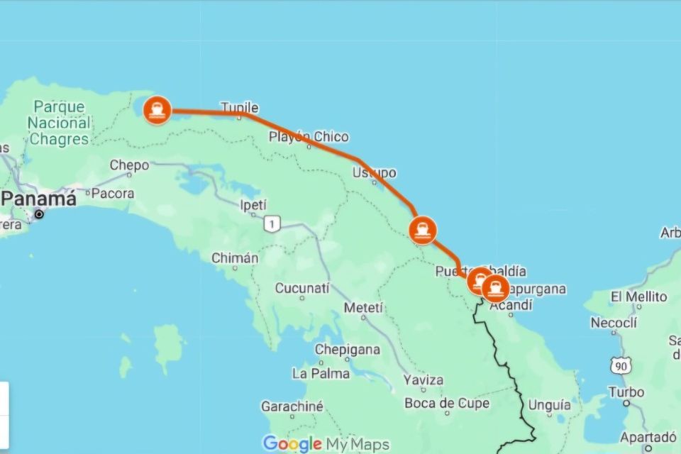 Ruta marítima de Panamá a Colombia