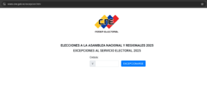 excepciones al servicio electoral CNE