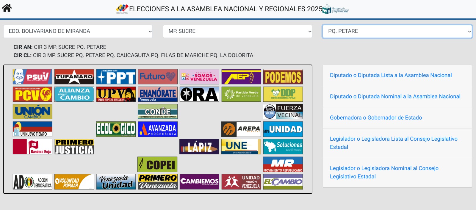 pagina divulgación CNE