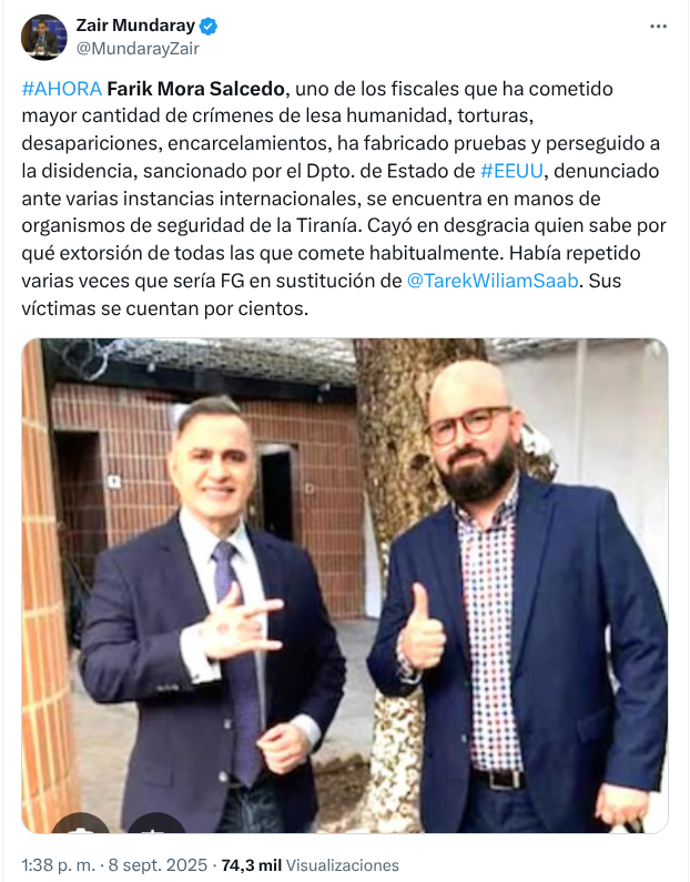 fiscales detenidos Farik Mora